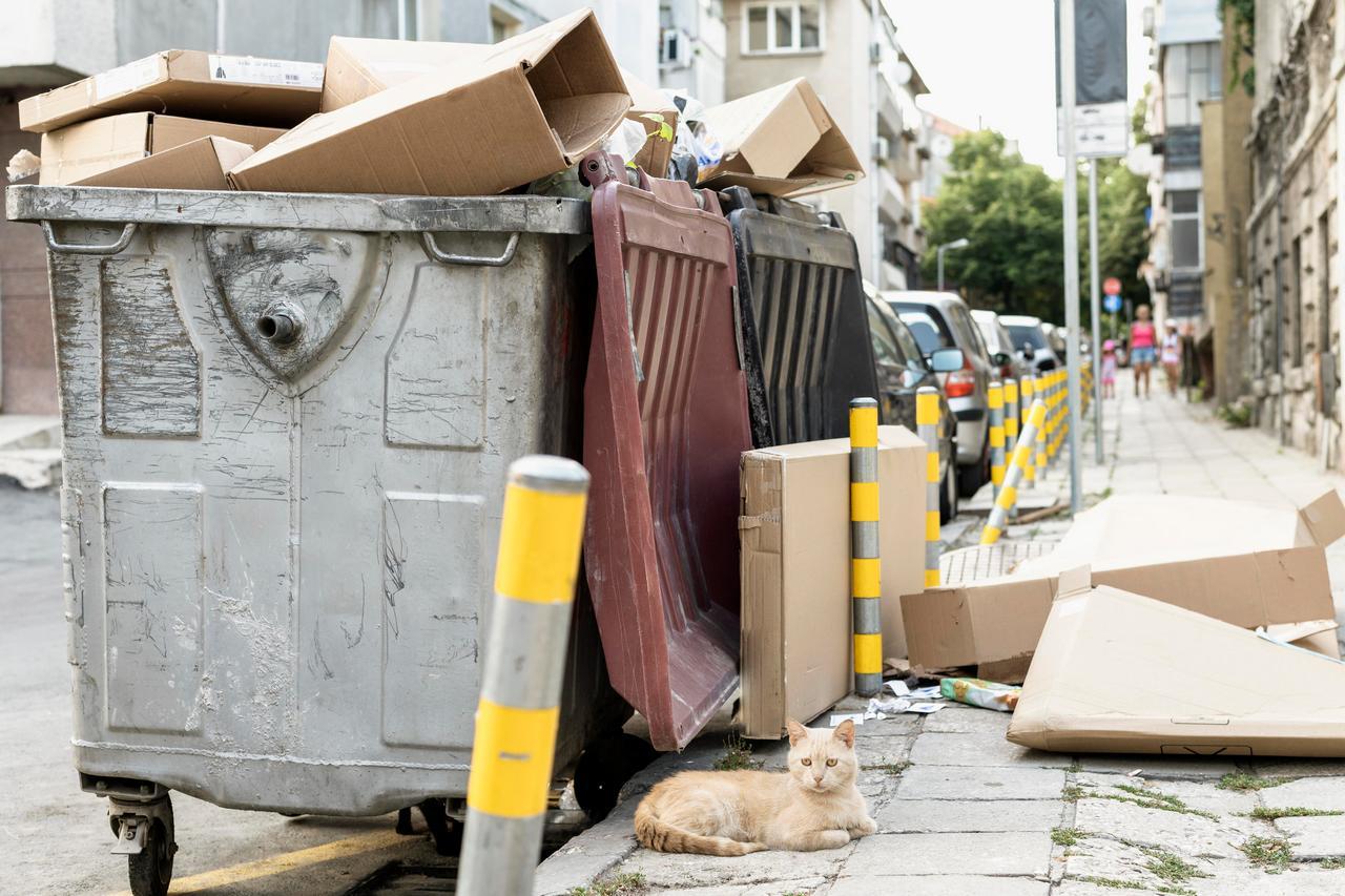 wielkogabarytowe odpady kontener
